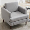 Single Accent Chair Fabric Sofa Wingback Armchair w/ Wood Frame for Living Room