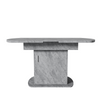 Extendable Dining Table with Storage Space-Saving Kitchen Table 110-130 cm Grey