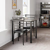 3-Piece Dining Table Set for 2,Space Saving Metal Frame Kitchen Table & 2 Chairs