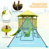 4-in-1 Toddlers Swing Set Outdoor Metal Playset Kids Backyard Playground