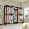 5-Tier Heavy Duty Clothes Rack,1870 lbs,With 8 Adjustable Shelves,5 Hanging Rods