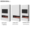 Media Wall Electric Fire 3D Fuel Bed & 13 LED Colours - Endeavour Fires Rosedale