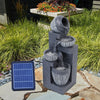 Garden Solar Water Feature LED Light Fountain Outdoor Indoor Resin Ornament Pump