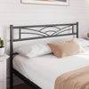 KING SIZE Metal Bed Frame with Headboard and Footboard Heavy Duty Slat Qtzjlqdry