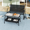 Outdoor Conversation Set with 2 Storage Compartments-Black