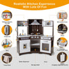 Kids Corner Wooden Playset Pretend Toddler Kitchens Cooking Toy Light