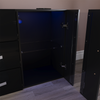 LED Sideboard 2 Door 3 Drawer Buffet Storage Cabinet Cupboard TV Unit High Gloss