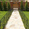 80cm Tall Steel Garden Fence 5 Panels Total Rust-Resistant Screen Gate Outdoor