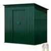 6 x 4 FT Garden Shed Storage Shed Waterproof with Foundation Kit & Vents, Green