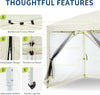 3 x 3m Pop-Up Gazebo Tent w/ 4 Side Mosquito Netting Height Adjustable Canopy🔥