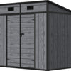 Plastic Garden Storage Shed Outdoor House Tool Shed Utility With Door & Window
