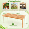 8-Person Outdoor Acacia Wood Dining Table 80" Rectangular Patio Table
