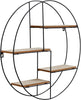 Round Multi Section Shelf Metal Wire Wall Mounted Floating Shelves Display Unit