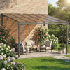 3.4 x 3 m Lean-to Pergola, Wall-Mounted Hardtop Gazebo with Polycarbonate Roof