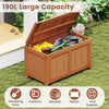 190L Wood Deck Box Outdoor Container Chest