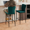 Set of 2/4/6 Bar Stools Velvet Breakfast Bar Chairs Kitchen Office Restaurant