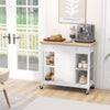 Rolling Kitchen Island Cart Mobile Prep Station Shelves