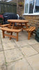 Round Picnic Table Bench, Seats 8, Patio Garden set, Strong and Sturdy