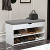 Shoe Bench Shoe Storage Rack Cabinet Organiser with Cushion Padded Seat Gckeysor