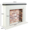 Electric Fireplace Suite with Black Stove & Flue - Endeavour Fires Farlington