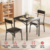 3-Piece Dining Table Set for 2 Compact Kitchen Table & Chairs Space Saving Squar