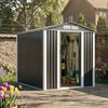 Metal Garden Shed 6 x 8ft Outdoor Storage House Waterproof Sheds Lockable Doors