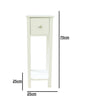 Slim NightStand White Drawer Shelf Cabinet White Furniture Wood Painted Bedside