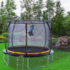 KANGA 10ft Outdoor Trampoline With Enclosure, Net, Ladder & Free Anchor Kit