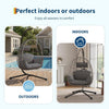 Hanging Rattan Egg Chair Garden Swing Chairs Patio Indoor Outdoor With Cushions