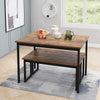 Dining Table and Bench Set Breakfast Bar Kitchen Dining Furniture Space Saving