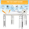 Patio Gazebo Canopy Outdoor Wedding Party Tent Shelter Sun Shade Steel- 3m x 3m