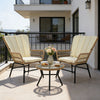 Outdoor PE Wicker Conversation Set with Cushions
