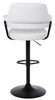 2 X PLUSH WHITE BAR STOOLS, GAS LIFT, BREAKFAST KITCHEN BAR PADDED ARMS & BACK