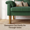 2-Seater Sofa Small Fabric Couch Armrest Side Pocket Modern Living Room