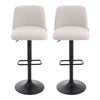 2X Linen Bar Stools Kitchen Counter Island Breakfast Dining Chairs Padded Seat
