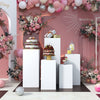 Square Metal Plinth Cylinder Dessert Pedestal Wedding Cake Flower Display Stand