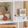 Modern Bookcase w/3-Drawer&Metal Frame,Bookshelf Storage Cabinet for Living Room