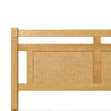 Wooden Bed Frame 4ft6 Double Bed Pine Wood with Rattan Headboard & Footboard