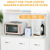 Freestanding Kitchen Storage Cabinet w/ Cupboard Cabinets Drawers Handles Shelf