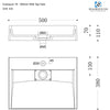 Bathroom Wash Basin Vanity Stone Countertop Wall Hung Rectangle Sink 500x380mm