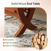 Solid Wood End Table 2-Tier Modern Sofa Side Table with Storage for Living Room