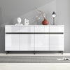 Sideboard 160cm Wooden Storage Cabinet with 4 Drawers & 4 Doors, Modern White