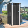 BIRCHTREE Garden Shed Pent Roof 2.6X2.9FT Metal Outdoor Storage Cabinet Anthraci