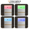 2 Drawers LED Bedside Table With Charging Socket Nightstand Bedside Cabinet UK