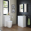 Bathroom Cabinet Vanity Unit Sink Basin Storage White Gloss Ceramic 60cm