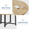 47In Round Dining Table,Kitchen Table for 4 to 6 People with Sturdy Metal Frame