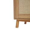 Buffet Storage Cabinet Rattan Door Cupboard Living Room Wooden Shelves Sideboard
