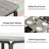 5PCS Wooden Dining Table Set for 4,Kitchen Table&Chairs Set w/Upholstered Seats