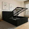 Luxury Plush Velvet Ottoman Bed Frame with Gas Lift Storage, Double & King Sizes