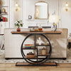 105cm Console Table Industrial 6-Tier Sofa Table Entryway Table with Circle Base